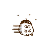 Animated! Rolling acorn sticker #14896378