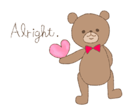 The words of praise with Teddy bear sticker #14896730