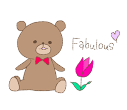 The words of praise with Teddy bear sticker #14896734