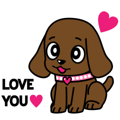 Miss Muddy Puppy Animated Stickers