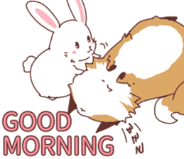 Fox and Rabbits sticker #14898105