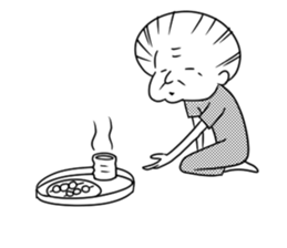 Japanese cute grandma sticker #14900975