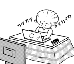 Japanese cute grandma sticker #14900991