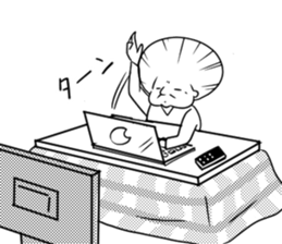 Japanese cute grandma sticker #14900992