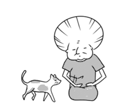 Japanese cute grandma sticker #14900995