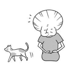 Japanese cute grandma sticker #14900996