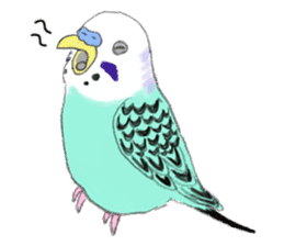 Colorful budgies sticker #14903324