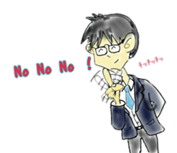 Good Luck! Office worker Mr.Megane3 sticker #14903737