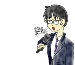 Good Luck! Office worker Mr.Megane3 sticker #14903744