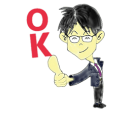 Good Luck! Office worker Mr.Megane3 sticker #14903762