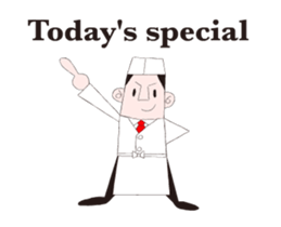 A moving Japanese chef sticker #14903839