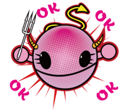 Pink devil "Pima" Sticker sticker #14904865