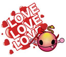 Pink devil "Pima" Sticker sticker #14904881