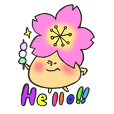 Mr. mushroom spring Cake before flowers sticker #14905239