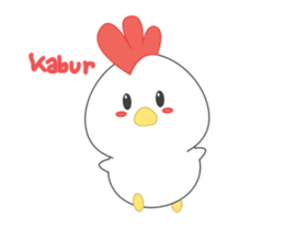 Chibi chicken animated sticker #14906234
