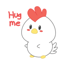Chibi chicken animated sticker #14906236