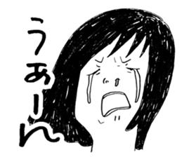 Girl Crying sad sticker #14907365