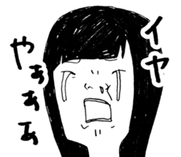 Girl Crying sad sticker #14907396