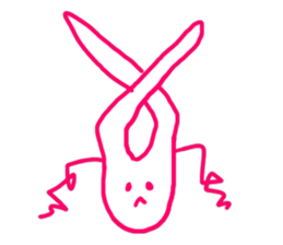 a fashionable rabbit sticker #14907871