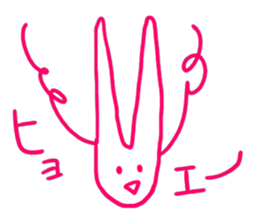 a fashionable rabbit sticker #14907873