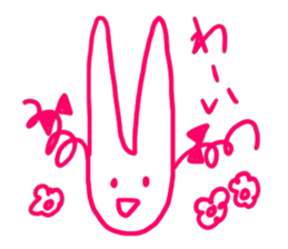 a fashionable rabbit sticker #14907879