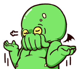 - Cthulhu with funny friends -2 sticker #14908326