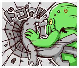 - Cthulhu with funny friends -2 sticker #14908348