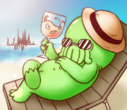 - Cthulhu with funny friends -2 sticker #14908357