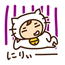 Cute cat speaking Okinawa dialect sticker #14908575