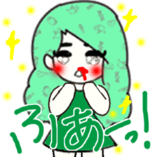 idol otaku-chan6 -DEEP GREEN- sticker #14908909