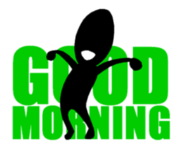 Silhouette with big letter(animation) sticker #14909182