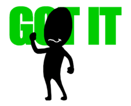 Silhouette with big letter(animation) sticker #14909187