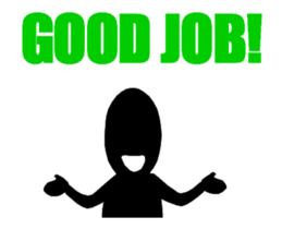 Silhouette with big letter(animation) sticker #14909188