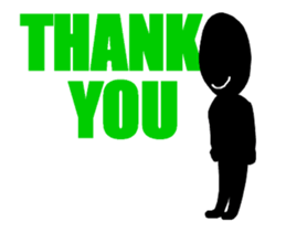 Silhouette with big letter(animation) sticker #14909189