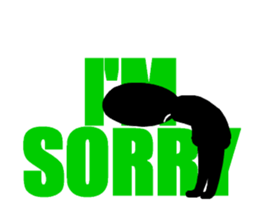 Silhouette with big letter(animation) sticker #14909191