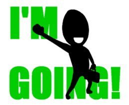 Silhouette with big letter(animation) sticker #14909194