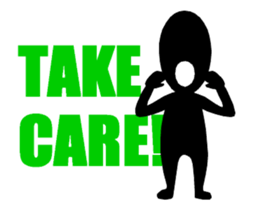 Silhouette with big letter(animation) sticker #14909195