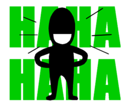 Silhouette with big letter(animation) sticker #14909201