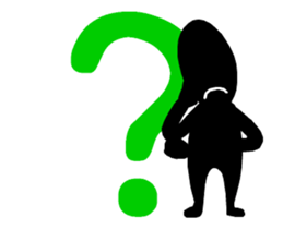 Silhouette with big letter(animation) sticker #14909203