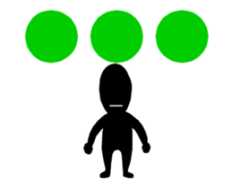 Silhouette with big letter(animation) sticker #14909204