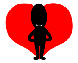 Silhouette with big letter(animation) sticker #14909205