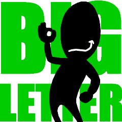 Silhouette with big letter(animation)