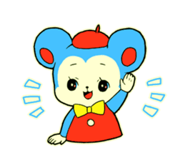 Showa retro style bear and rabbit sticker #14909374