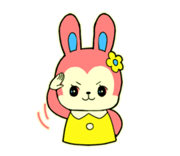 Showa retro style bear and rabbit sticker #14909378