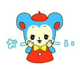 Showa retro style bear and rabbit sticker #14909379