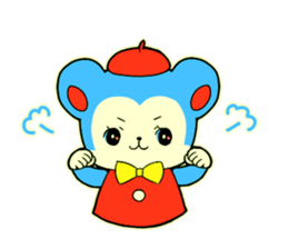 Showa retro style bear and rabbit sticker #14909381