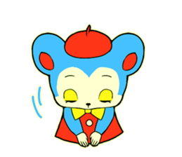 Showa retro style bear and rabbit sticker #14909382