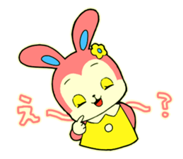 Showa retro style bear and rabbit sticker #14909385