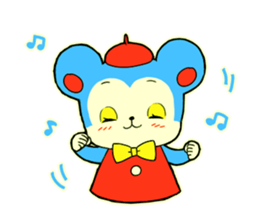 Showa retro style bear and rabbit sticker #14909392