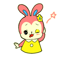 Showa retro style bear and rabbit sticker #14909394